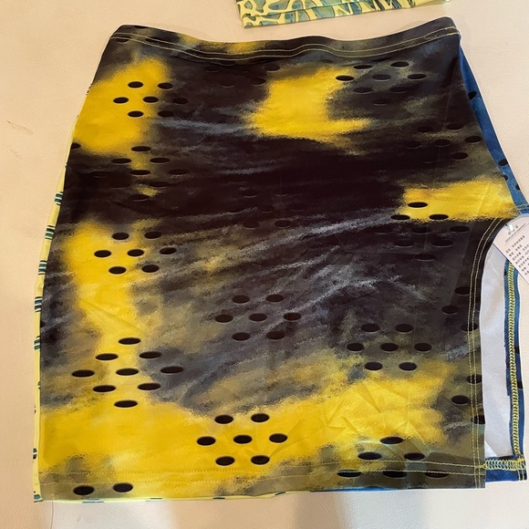 NWT M (SM)rad cutout asymmetric mini crop top arm covers sleeves cage reversible - Picture 8 of 16